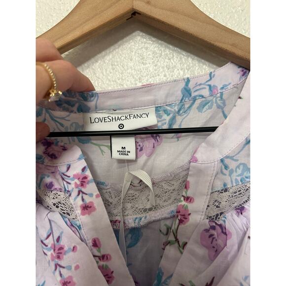 LoveShackFancy x Target Lou Double Ruffle Dress Purple Medium Coquette Romantic - Picture 5 of 8